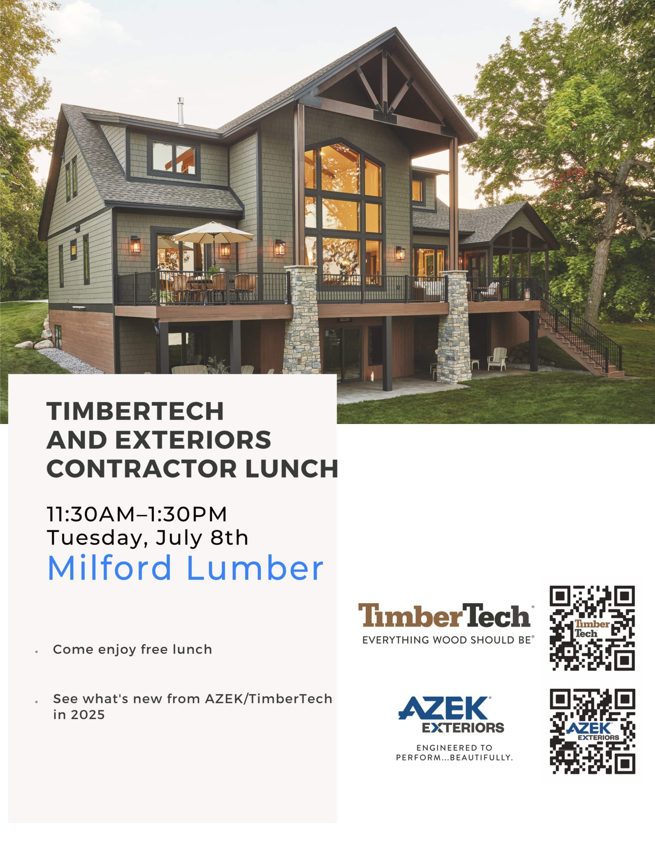 Timbertech and Exteriors Contractor Lunch
